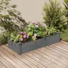Image de vidaXL Lit surélevé de jardin doublure 120x45x25 cm bois massif sapin 364288
