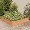 Image de vidaXL Lit surélevé de jardin doublure 120x120x25 cm bois massif sapin 364293