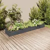 Image de Lit surélevé de jardin doublure 240x45x25 cm bois massif sapin
