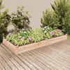 Image de vidaXL Lit surélevé de jardin doublure 240x120x25 cm bois massif sapin 364301