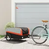 Image de Remorque de vélo noir et orange 45 kg fer