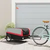 Image de Remorque de vélo noir et rouge 45 kg fer