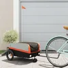 Image de Remorque de vélo noir et orange 30 kg fer