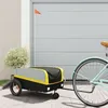 Image de Remorque de vélo noir et jaune 30 kg fer