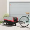Image de Remorque de vélo noir et rouge 45 kg fer