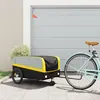 Image de Remorque de vélo noir et jaune 45 kg fer