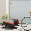 Image de Remorque de vélo noir et orange 45 kg fer