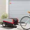 Image de Remorque de vélo noir et rouge 45 kg fer