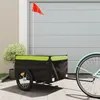 Image de Remorque de vélo noir et vert 45 kg fer