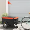 Image de Remorque de vélo noir et orange 45 kg fer
