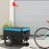Image de Remorque de vélo noir et bleu 45 kg fer