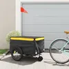 Image de Remorque de vélo noir et jaune 45 kg fer
