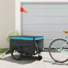 Image de Remorque de vélo noir et bleu 45 kg fer