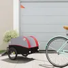 Image de Remorque de vélo noir et rouge 30 kg fer