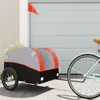 Image de Remorque de vélo noir et orange 45 kg fer