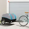 Image de Remorque pour vélo noir et bleu 45 kg fer