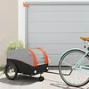 Image de Remorque de vélo noir et orange 45 kg fer