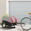 Image de Remorque de vélo noir et rouge 45 kg fer