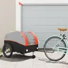 Image de Remorque de vélo noir et orange 45 kg fer