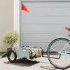 Image de Remorque de vélo gris tissu oxford et fer