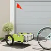 Image de Vidaxl Remorque de Vélo, Verte, Tissu Oxford et Fer