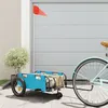 Image de Remorque de vélo bleu tissu oxford et fer
