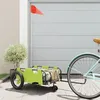Image de Remorque de vélo vert tissu oxford et fer