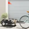 Image de Vidaxl Remorque de Vélo, Noire, Tissu Oxford et Fer