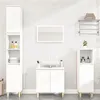 Image de Ensemble de meubles salle de bain 3 pcs blanc bois d ingénierie