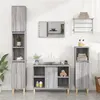 Image de vidaXL Ensemble de meubles de salle de bain 3 pcs Sonoma gris3185619