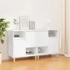 Image de vidaXL Buffets 2 pcs, Meuble de Rangement avec Compartiments et Portes, Armoire de Rangement , Organisateur Intérieur Salon, Scandinave, Blanc Bois d'Ingénierie