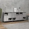 Image de vidaXL Buffets 3 pcs, Meuble de Rangement avec Compartiments, Armoire de Rangement , Organisateur Intérieur Salon, Industriel, Sonoma Gris Bois d'Ingénierie