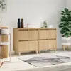 Image de vidaXL Buffets 2 pcs, Meuble de Rangement avec Compartiments, Armoire de Rangement , Organisateur Intérieur Salon, Scandinave, Chêne Sonoma Bois d'Ingénierie 3185754