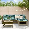 Image de Salon de jardin modulable VIDAXL bois bois 5 pieces x 57.5 x 60 5 personnes
