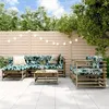 Image de Salon de jardin modulable Vidaxl bois bois 7 pieces x 57.5 x 60 7 personnes