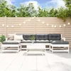Image de Salon de jardin modulable VIDAXL Bois massif blanc 7 pieces x 62 x 70.5 7 personnes