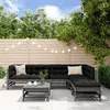 Image de vidaXL Salon de Jardin avec Coussins 7 pcs, Canapés avec Dossier et Accoudoir, Ensemble de Meubles avec Table Basse Patio 3185978