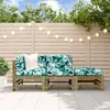 Image de Salon de jardin modulable VIDAXL Bois bois 3 pieces x 57.5 x 60 3 personnes