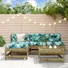 Image de Bois Vidaxl bois 5 personnes salon de jardin modulable x 62 x 70.5 5 pieces