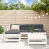 Image de vidaXL 5-delige Loungeset met kussens massief hout wit3186054
