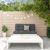 Image de Salon de jardin modulable Vidaxl bois massif blanc 2 pieces x 120 x 69 2 personnes
