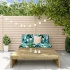 Image de Salon de jardin modulable Vidaxl bois bois 2 pieces x 120 x 69 2 personnes