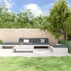 Image de Salon de jardin modulable Vidaxl blanc bois massif 5 pieces 120.0 x 84.0 x 30 cm 5 personnes