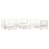 Image de Salon de jardin modulable vidaxl bois massif 5 personnes 7 pieces