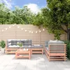 Image de vidaXL Salon de Jardin 6 pcs, Canapé avec Repose-pied, Ensemble de Meubles avec Table Basse Patio Terrasse, Rustique, Bois 3186205
