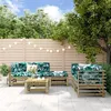 Image de Salon de jardin modulable VIDAXL bois bois 6 pieces x 63.5 x 60 5 personnes