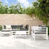 Image de Salon de jardin modulable Vidaxl bois massif blanc 7 pieces x 63.5 x 60 6 personnes