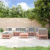 Image de Salon de jardin modulable Vidaxl bois massif bois 9 pieces 8 personnes