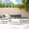 Image de Salon de jardin modulable Vidaxl bois massif blanc 6 pieces x 62 x 70.5 6 personnes