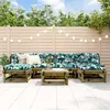 Image de Salon de jardin modulable Vidaxl bois bois 7 pieces 6 personnes